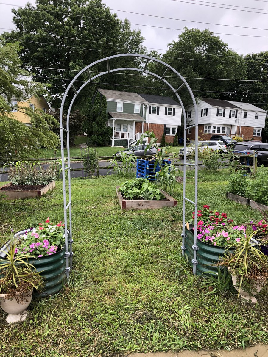 We upgraded to a new, and stronger arch for the Bucknell garden. Much safer for students and stronger for our new vines.  Come out and take a look!   
<a href="/PTABucknell/">Bucknell Elementary PTA</a> <a href="/BucknellElem/">Bucknell Elementary</a> @ArcadiaFood <a href="/FCPSR3/">FCPS Region 3</a> <a href="/fcpsGet2Green/">FCPS Get2Green</a>