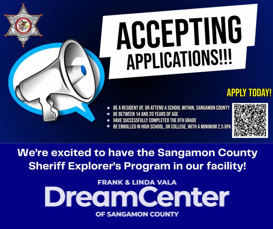 We’re excited to have the @Sang_Sheriff  Explorer’s Program in our facility! dreamcentersc.org/news #Dreamcenter #Springfieldil #kids #afterschoolprograms #LeadershipDevelopment  #district186 #sangamoncounty #centralillinois