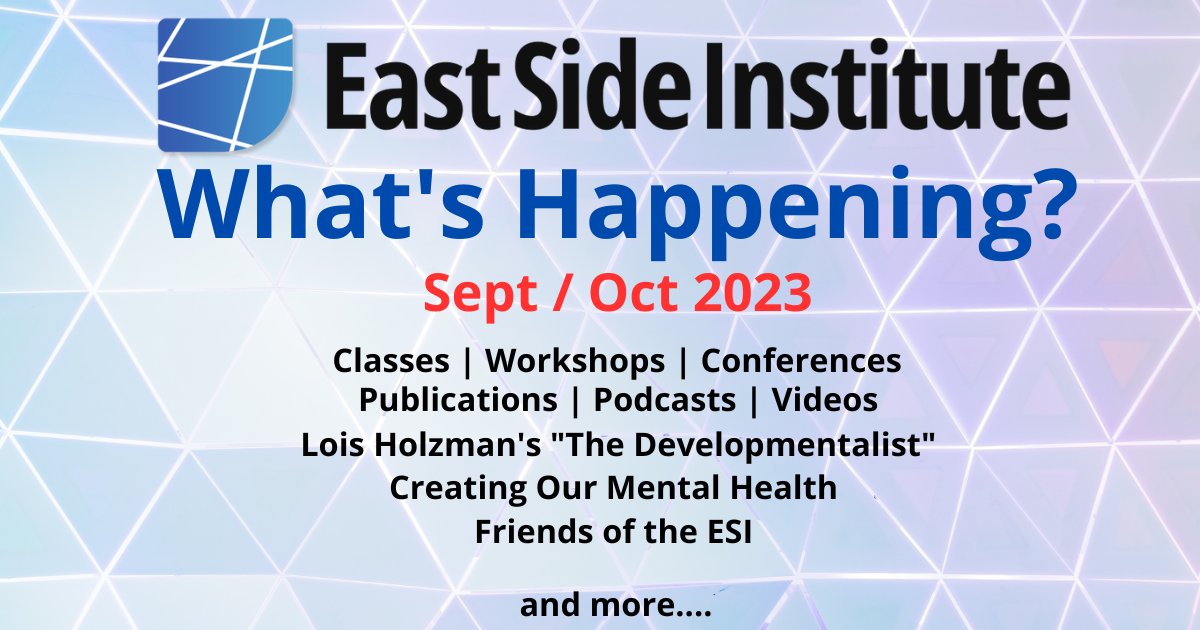 Plan your social activist studies and growth with the ESI community.  See what's coming up in Sept/Oct. ow.ly/VES050PGqcU