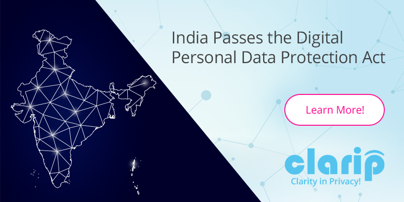 The Digital Personal Data Protection Act (DPDP Act) was passed by the Indian Parliament on August 11, 2023
clarip.com/data-privacy/i…

#india #IndiaPrivacyLaw #DPDP #DataComplianceIndia #DataGovernance #DataTransfers #DataAdequacy #IndiaDataProtection #IndiaDigitalPrivacy