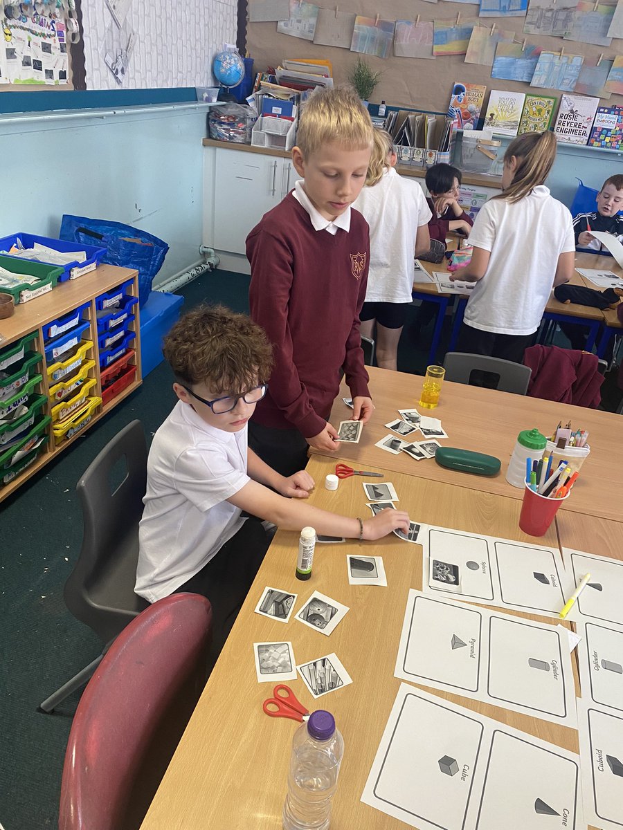 What 3D shapes can you find in the environment? We found lots in the classroom.