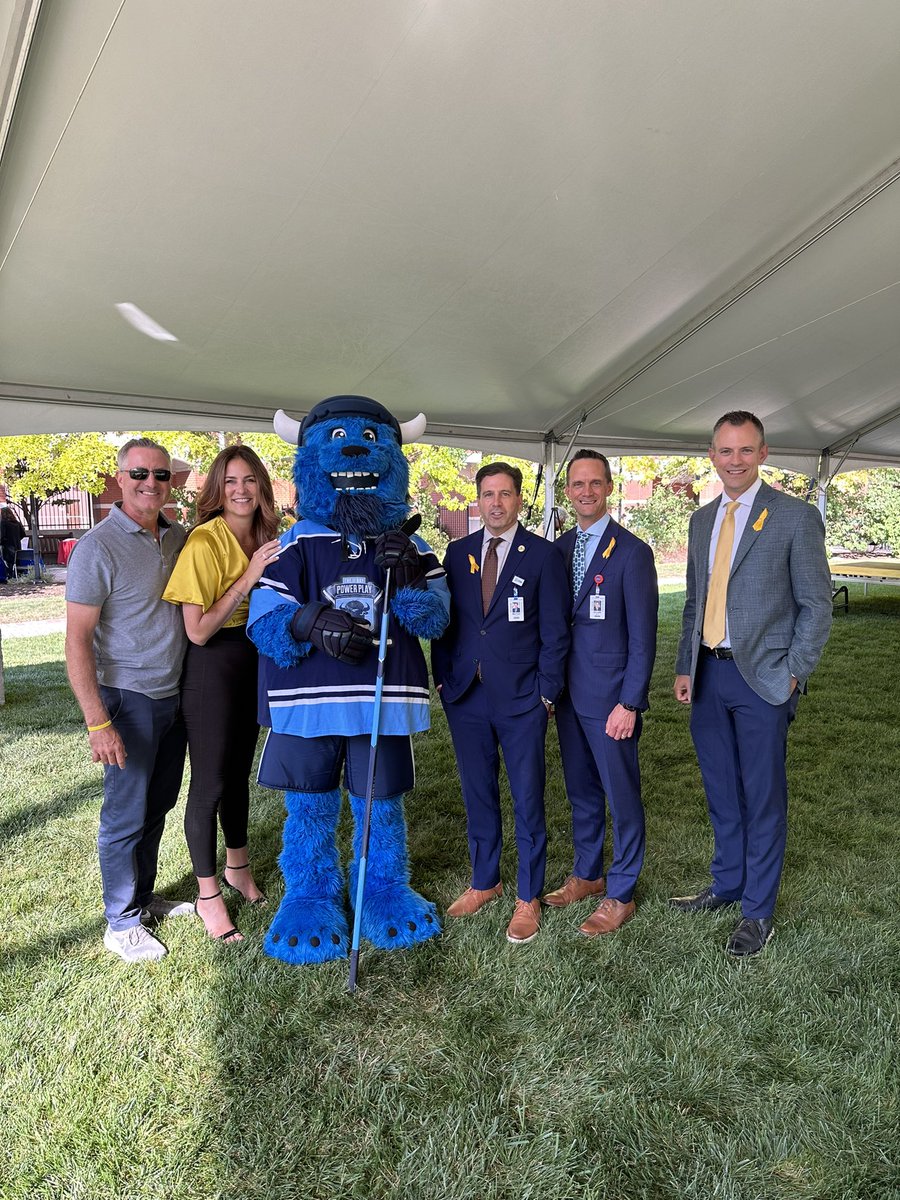 11DayPowerPlay's tweet photo. A great day yesterday to kick off pediatric cancer awareness month @RoswellPark. The #11DPP is proud to support the Roswell Park and Oishei Children’s Cancer and Blood Disorders program. A critical collaboration between two hospitals doing amazing work. #OneGold #putcanceronice https://t.co/kyCyHwmu1o