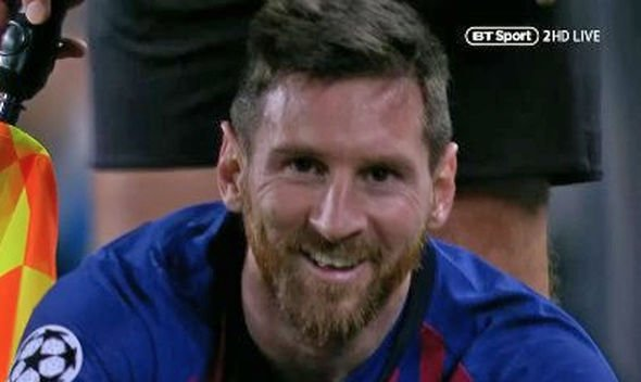 lmfootbalI's tweet photo. When LIONEL MESSI stung Liverpool's superteam. 🐐
