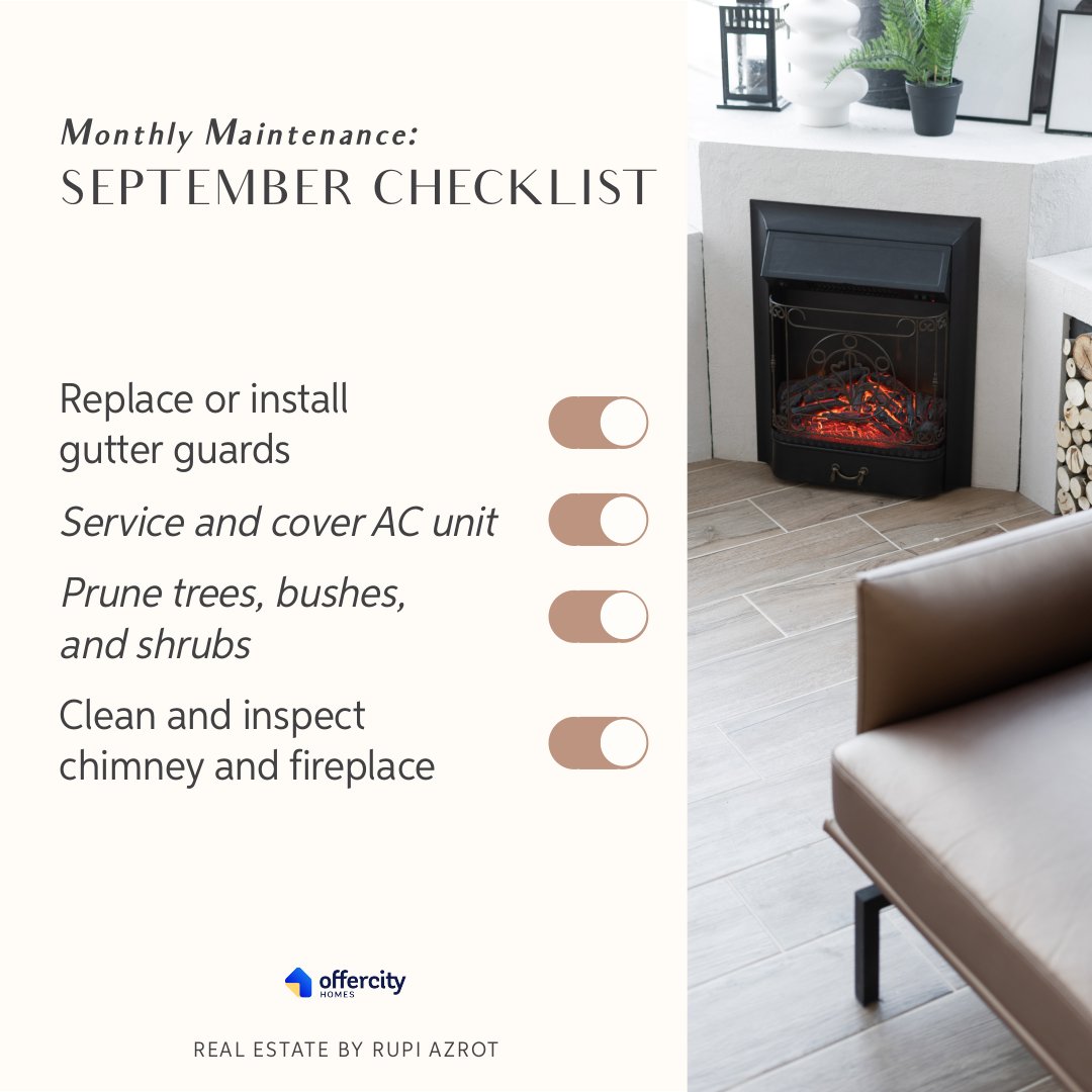 RupiAzrot's tweet photo. Here are some commonly overlooked home maintenance tips. What are other items on your list to do this month? #homeownertip #homemaintenance #homechecklist https://t.co/sDFNwcosMr