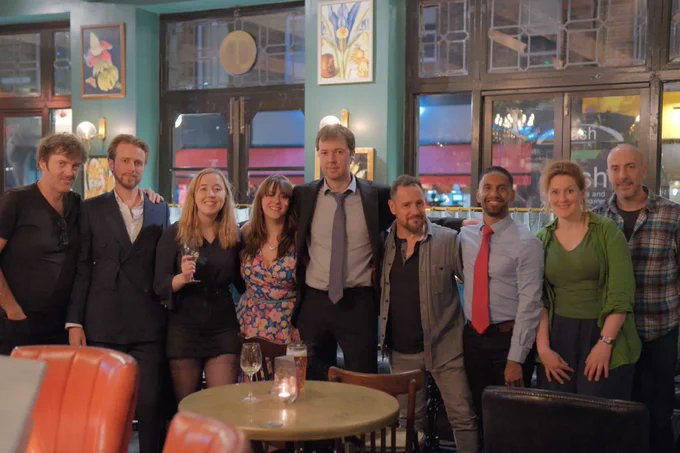 Fun news: I got to record a comedy pilot for Radio 4 this week. It's called #TheNakedWeek, it has a fantastic script which I very nearly read out right, and it's on at 6.30 tonight. Here's what we looked like after recording. Set Your Wireless!