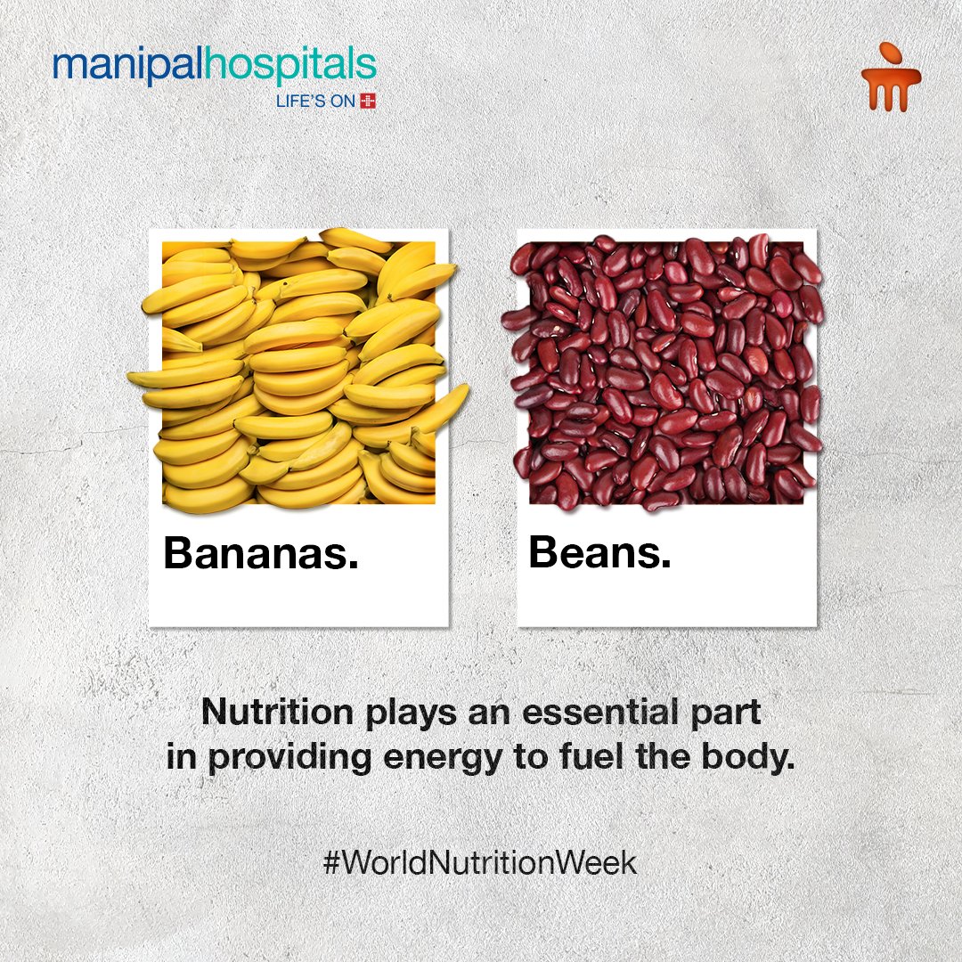 ManipalHealth's tweet photo. Nutrition plays a critical role in health and development of the body. The nutrients derived from food are absorbed by the body, which helps it get the necessary energy to perform its normal functions. This #WorldNutritionWeek, join Manipal Hospitals in spreading awareness about the importance of nutrition and diet.

#ManipalHospitals #YourManipal #LifesOn #Healthcare #Nutrition #BalancedDiet #Diet