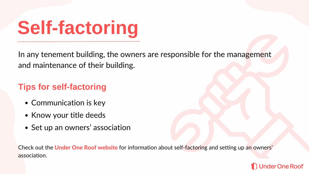 1/5 Don't know where to start with self-factoring in your tenement building? We're here to help! In a tenement building the owners are responsible for the building's management and maintenance. Check out our top tips for self-factoring👇

#SelfFactoring #TenementManagement