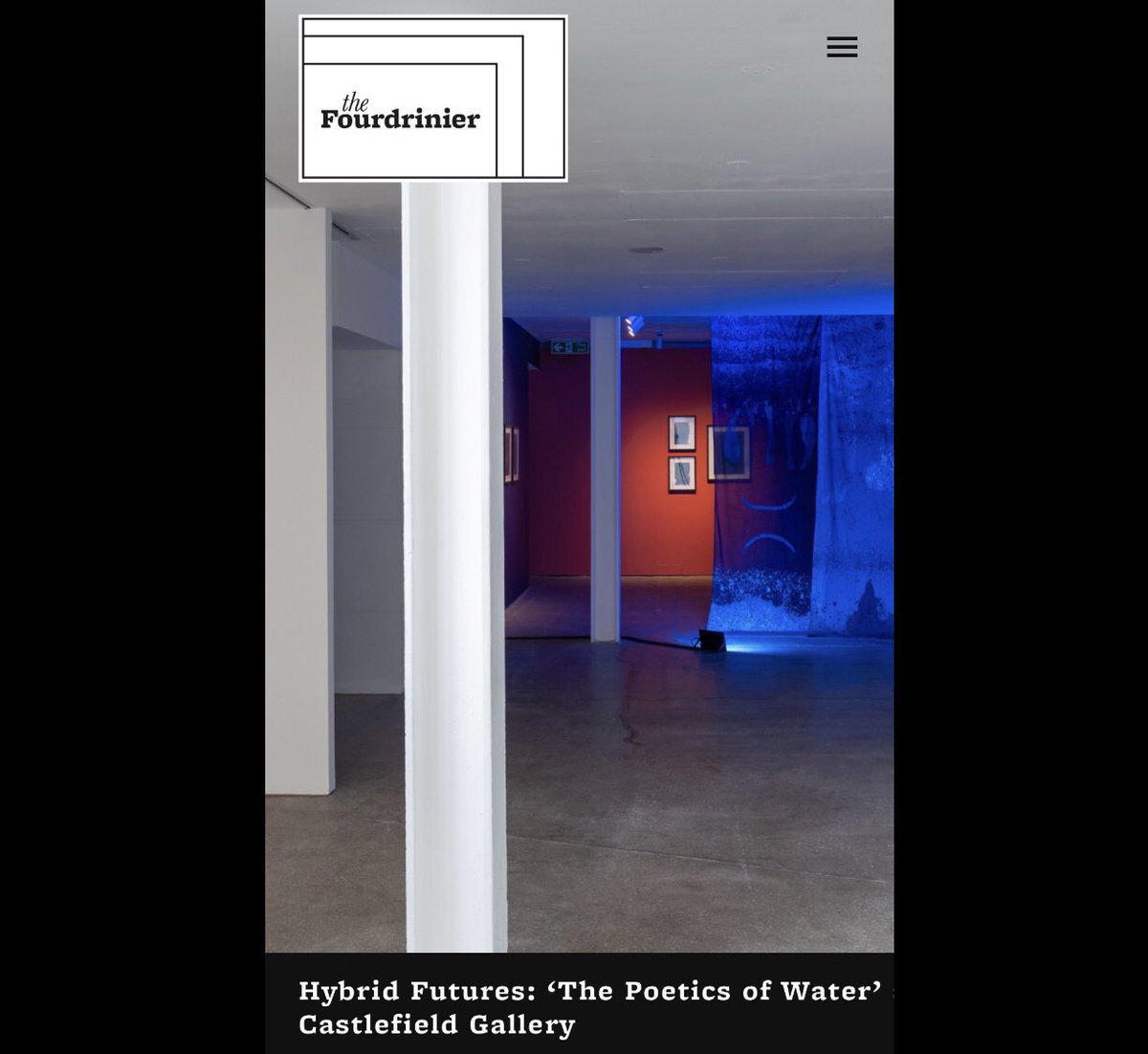 Indie_Charu's tweet image. Published Online in the Fourdrinier Today
My review of 'The Poetics of Water' at Castlefield Gallery, Manchester.
thefourdrinier.com/hybrid-futures…
@theFourdrinier