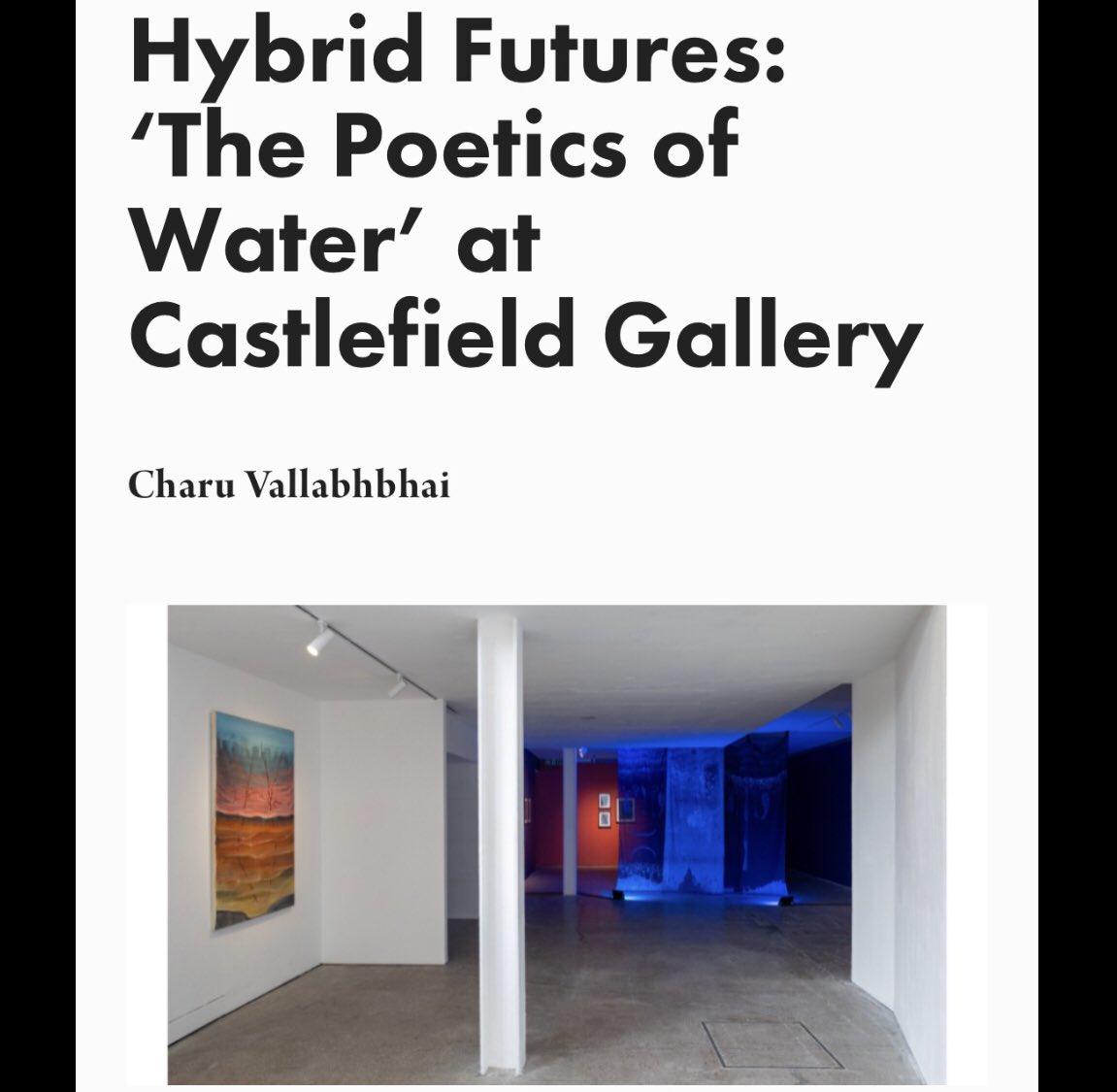 Indie_Charu's tweet image. Published Online in the Fourdrinier Today
My review of 'The Poetics of Water' at Castlefield Gallery, Manchester.
thefourdrinier.com/hybrid-futures…
@theFourdrinier