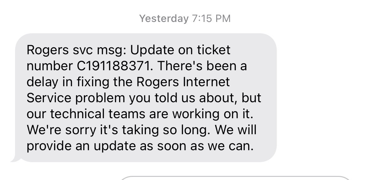 Merfkin's tweet photo. What is going on @Rogers? 3 days with no cable and internet so slow I can’t open an email. This is ridiculous. https://t.co/2eR4bOxxV3