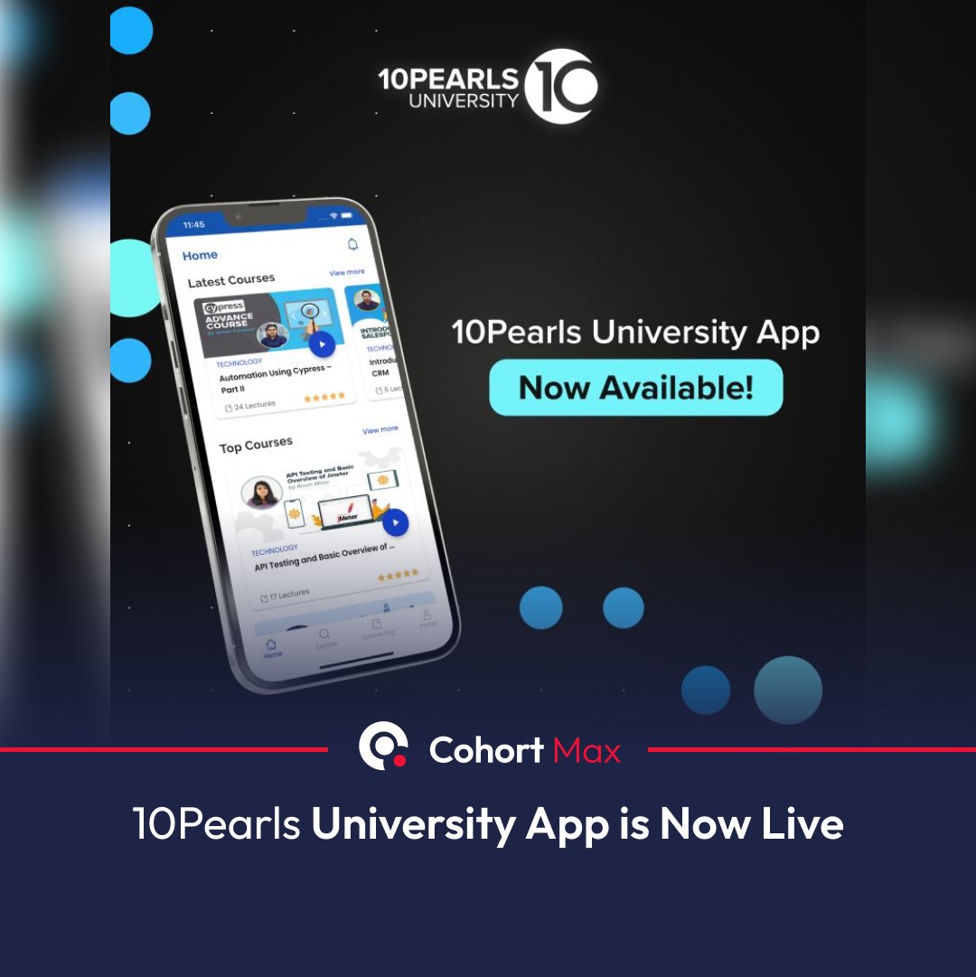 10Pearls University, an initiative for students and professionals to learn, network, and up-skill knowledge, has now launched its App. Discover a world of knowledge that fits in your pocket by diving in. You may access a wide selection of courses on topics like iOS code,…