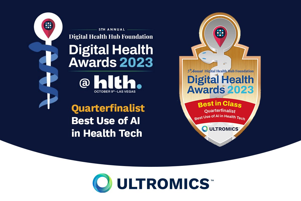 I'm delighted to share that Ultromics has been nominated as quarterfinalist for the The Digital Health Hub Foundation and Digital Health Awards for the "Best Use of AI in Health Tech"

I'm very proud of our team in being recognised for building the first FDA cleared #AI disease