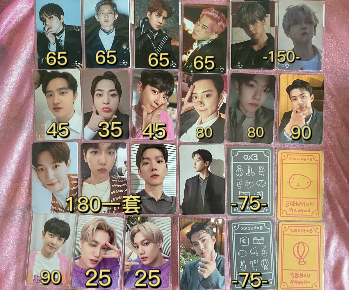 Irening_yeol's tweet photo. 양도엑소사진 카드 wts exo photo card

In China‼️
ALIPAY OR  WeChat Pay‼️
하자 없어요
디엠주세요~
Eng⭕️Kr⭕️Chinese ⭕️
엑소 수호 백현 찬열 디오 카이 세훈 시우민 첸 exo fortune photocard do kai sehun 
#wtsexo #exowts #exowtb #exotrade #supermwts  #supermsale #엑소양도 #ตลาดนัดexo https://t.co/puRnEmNbyw