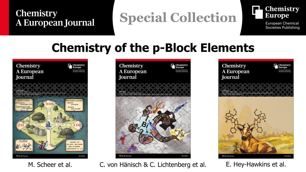 Chemistry (@chemeurj) on Twitter photo There's fantastic p-block content to discover, not least a selection of beautiful covers!
Take a look at great chemistry from <a href="/LabLichtenberg/">LichtenbergLab</a> & @haenisch_group, @FLPchemist, <a href="/LabBraunschweig/">The Braunschweig Group</a>, <a href="/ViktoriaGessner/">Viktoria Gessner (The Gessner Group)</a>, <a href="/PhosphorusFive/">The Hackenberger Group</a> and many more!
Read on: bit.ly/CHEM_pBlock There's fantastic p-block content to discover, not least a selection of beautiful covers!
Take a look at great chemistry from <a href="/LabLichtenberg/">LichtenbergLab</a> & @haenisch_group, @FLPchemist, <a href="/LabBraunschweig/">The Braunschweig Group</a>, <a href="/ViktoriaGessner/">Viktoria Gessner (The Gessner Group)</a>, <a href="/PhosphorusFive/">The Hackenberger Group</a> and many more!
Read on: bit.ly/CHEM_pBlock