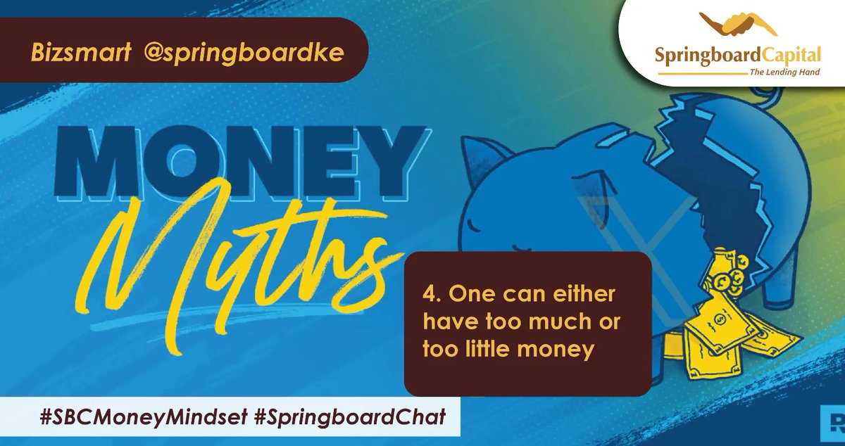 springboardke's tweet photo. There is no too much nor too little money. Little money can grow and much can money can disappear depending on ones money mindset and decision making skills.  #SBCMoneyMindset #SpringboardChat https://t.co/UK88Ia0aAE