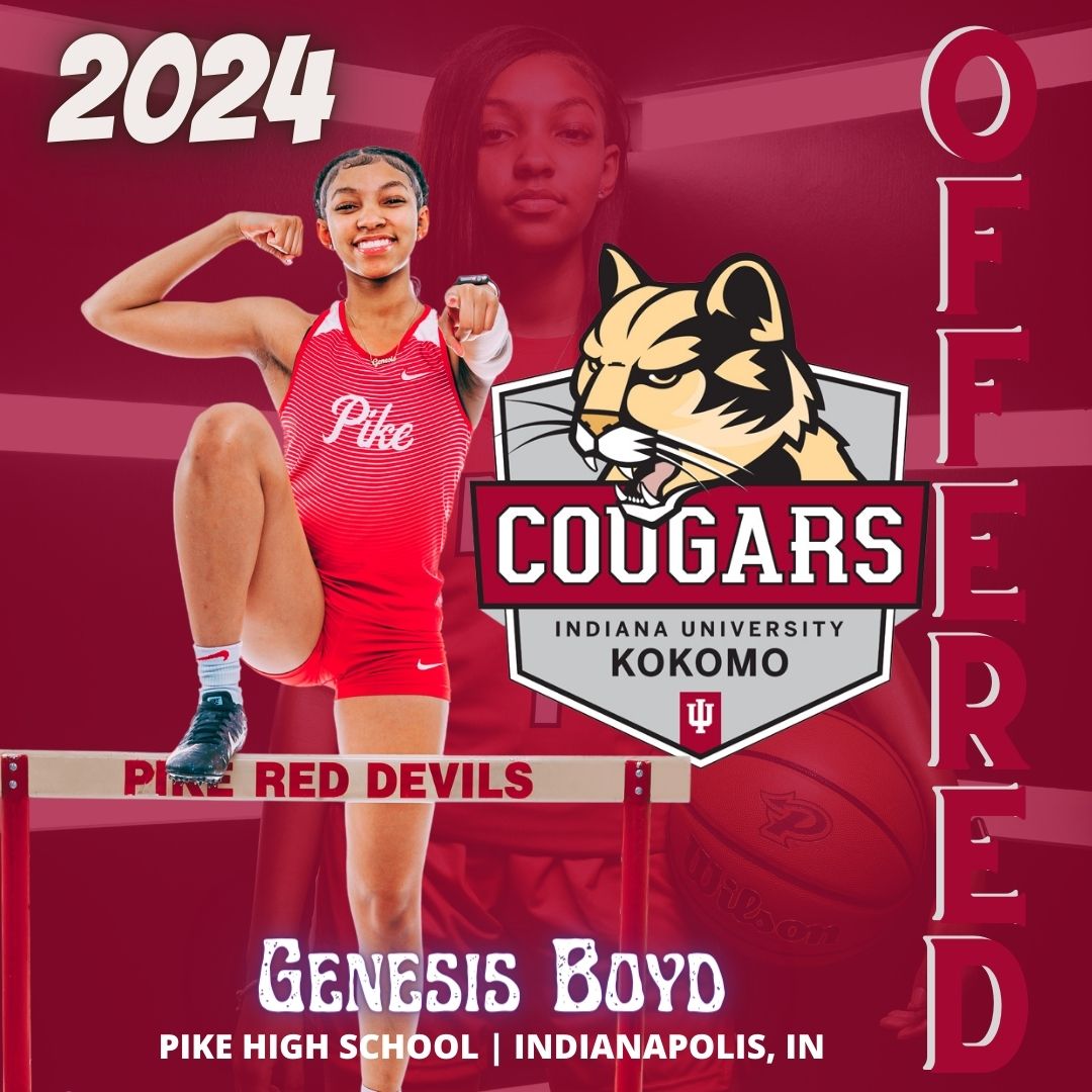 Congratulations to 2024 Genesis Boyd <a href="/AshlynGenesis/">Genesis Boyd</a> from Pike High School (Indianapolis IN) <a href="/LadyRedDevilsB1/">Lady Red Devils Basketball</a> <a href="/PikeTrackField/">Pike Track & Field</a> on receiving an offer from IU Kokomo
  #prACTicelikechampion