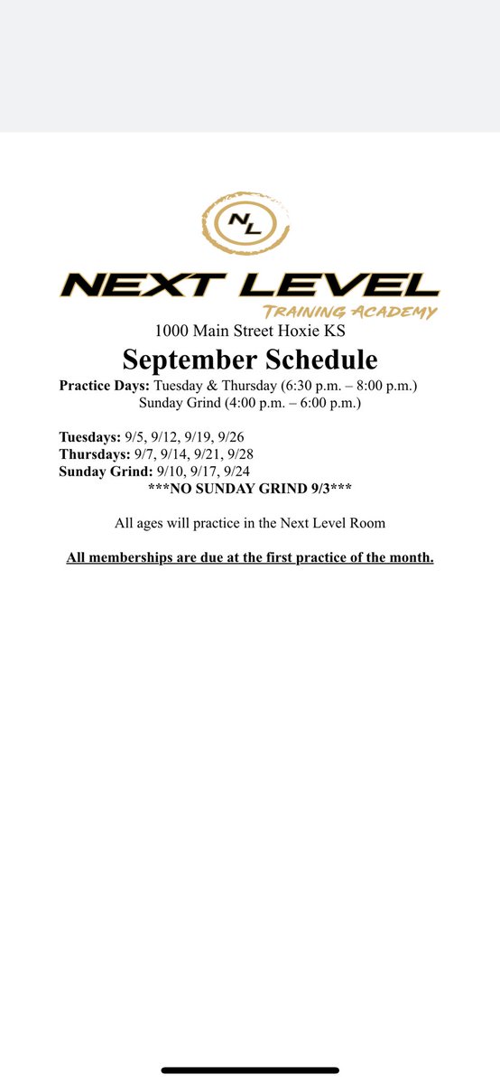 Next Level Training Academy tweet media