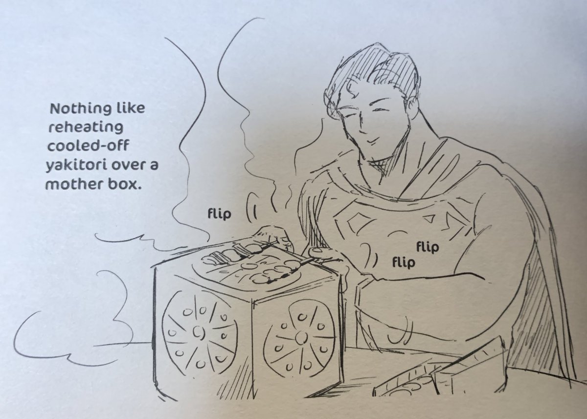 スーパーマンのひとり飯、英訳版が届いた🍚🍚🍚🥢
9月5日発売です!電子版は既に発売中。
おまけのマザーボックスで焼き鳥を焼くスーパーマンも訳されててかわいいです flip flip