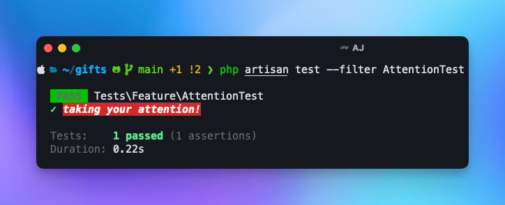 devajmeireles's tweet photo. @pestphp - my favorite #php #test #framework was built using the #termwind, another creation of @enunomaduro - the same creator of Pest. Therefore, it is possible to customize the test outputs π
πΌ https://t.co/nUstutqqGK