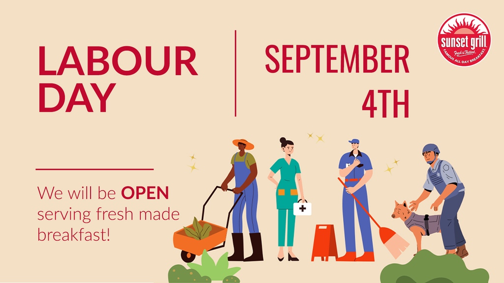 Skip the hassle of making breakfast and join us for fresh and tasty breakfast. 🥓🍳☕️

We've got all the breakfast favourites you'll love! Find your nearest location.👇

sunsetgrill.ca/locations/curr…

#SunsetGrillBreakfast #FreshIsTastiest #LabourDay