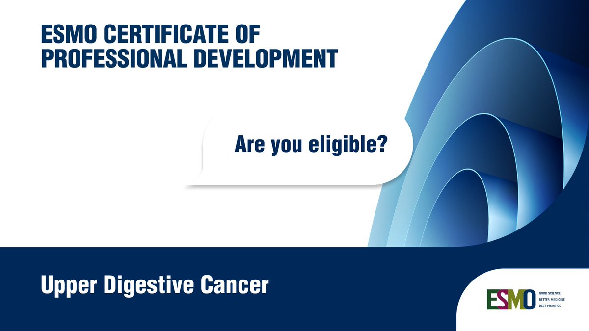 myESMO's tweet photo. Looking to get recognition for your expertise? Then check out the ESMO Certificate of Professional Development 👉 a CME programme offered to all ESMO members as a further opportunity to gain in-depth knowledge in a specific area.
https://t.co/oYqfAWLGbT
#careerdevelopement https://t.co/rZNhQ2s7lz