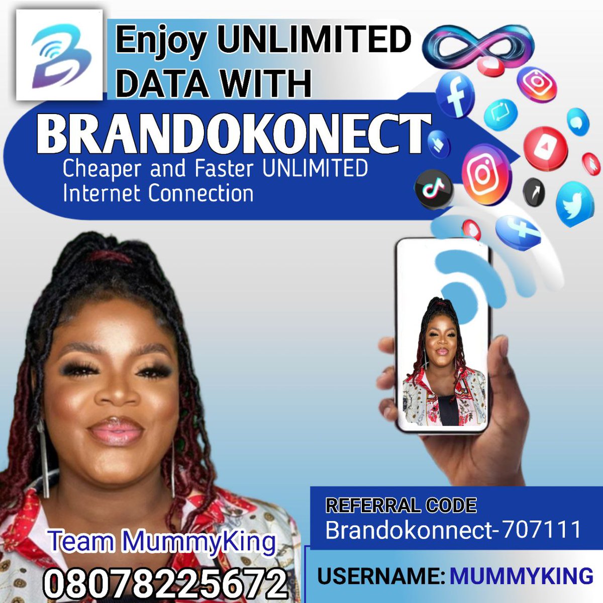 REGISTER with this Referral Link: brandokonnect.com/ref.php?ref=Br… download the App from Play store.
#BrandoKonnect #UnlimitedData
#BrowseWithEase #bubagirl
#ZENDAYA #brainjotter #whitemoney
#Helepaul