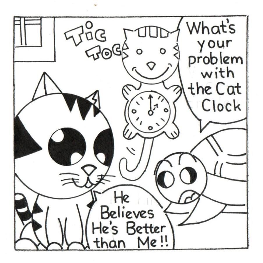 slap_comics's tweet photo. You Fell into the Trap, Mellie. 
(Mellie the Cat #102)
https://t.co/xf8VpNLp6U
 #comicbooks #cartoons #comicstyle #comicstrips #cartoonist #cartoonistsofinstagram #artistic #jokes #comics #cartooning #artwork #art #catclock https://t.co/TOMAOjB8X1