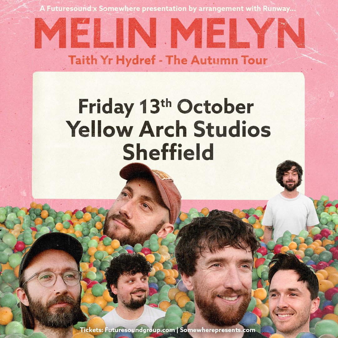 NEW SHOW // @melin_melynband make a return to @YellowArch this October after a packed out set there for @gettogetherfest back in May this year. Join the employees of the Jolly Basket on Friday 13th October at Yellow Arch Studios. Tickets go on sale on Friday at 10am ⏰