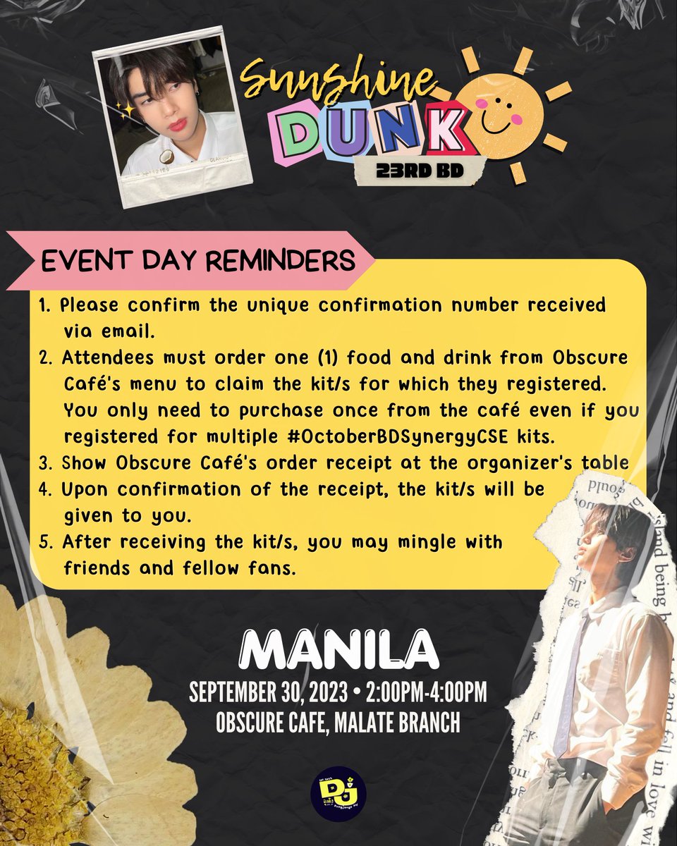 dungjangsph's tweet photo. MANILA 
🔗 https://t.co/GcI1LQdxFf

#SunshineDunk23rdBD
#OctoberBDSynergyCSE 
#OctoberBDSynergyCSExDUNK https://t.co/RypHU5VdYI
