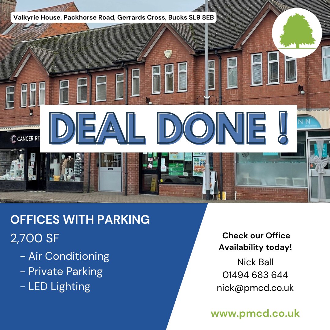 #dealdone Refurbished offices in #GERRARDSCROSS - NOW LET. If you are looking for commercial premises, please visit pmcd.co.uk