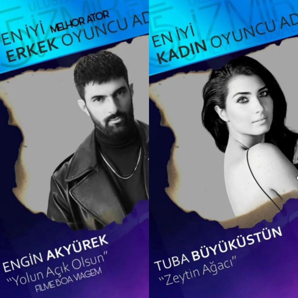 vote for Engin & Tuba 🙏

#izmirfilmfestivali 

#EnginAkyürek
#TubaBüyüküstün

#yolunaçıkolsun #anotherself #godspeed #zeytinağacı