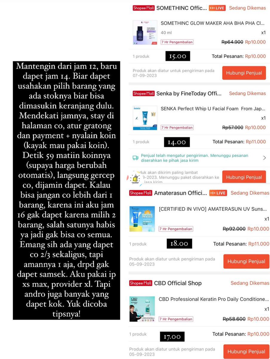 discountfess's tweet photo. Pamer sedikit tips dari aku. Good luck semuanyaaa! 🤩 https://t.co/eOzVGZI5HN