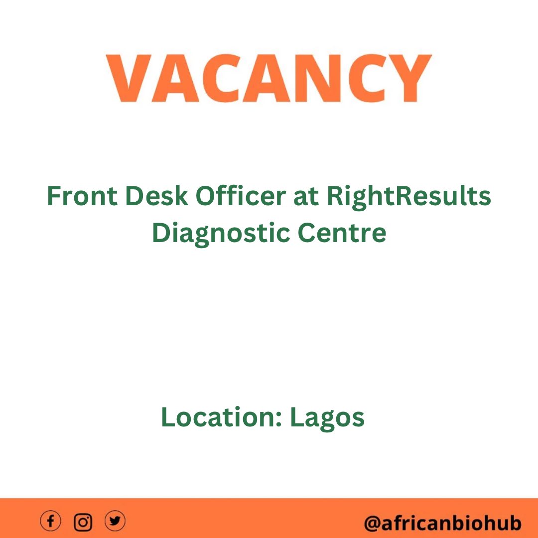 Requirements
Candidates should possess a Bachelor's Degree, HND or OND qualification with at least 1 year work experience.

Application Closing Date
8th September, 2023.

Method of Application
Interested and qualified candidates should send their CV to: info@rightresultsdc.com