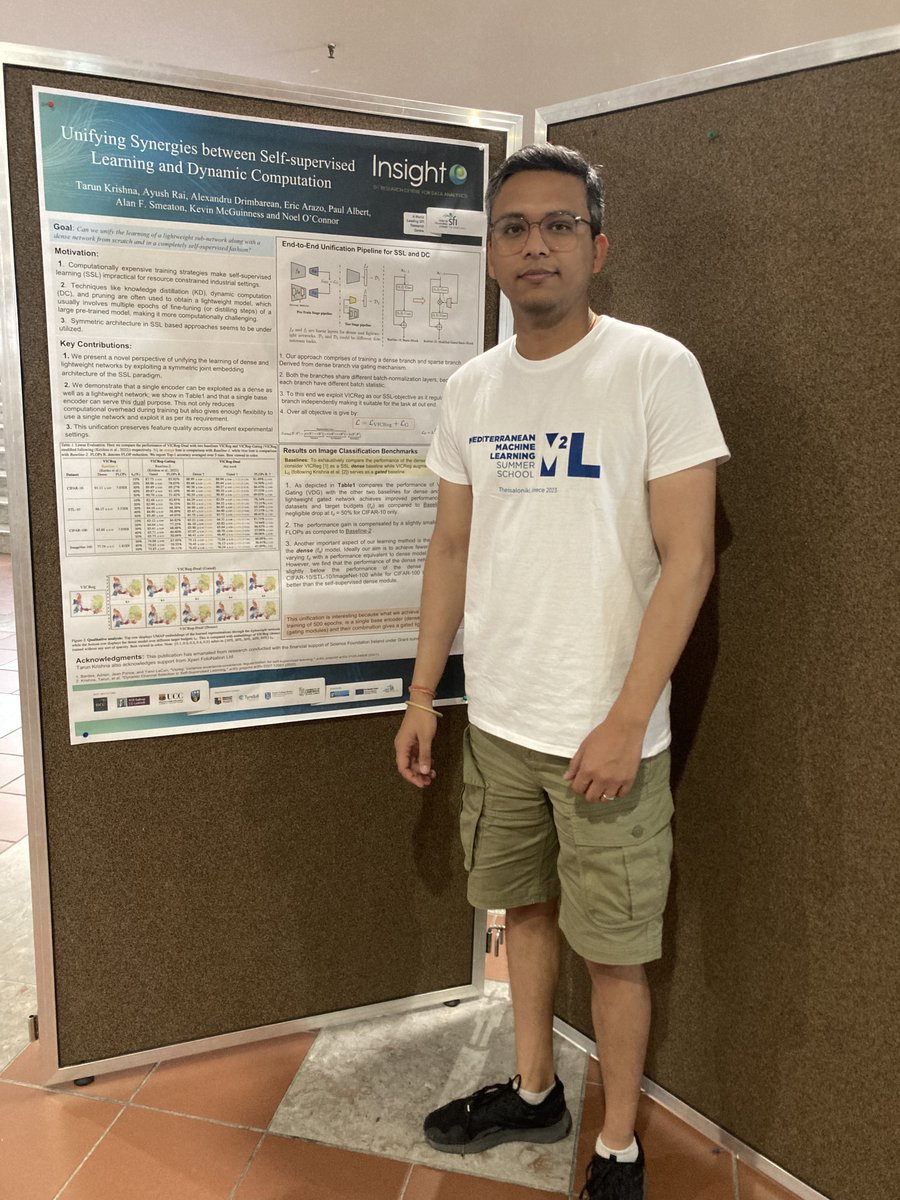tkrishnna's tweet photo. I had the chance to showcase my most recent work on self-supervised learning during the @M2lSchool, marking my inaugural experience with an in-person poster presentation. @insight_centre @scienceirel. https://t.co/h8BCHa1H7w