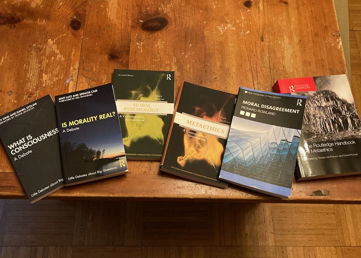 A few of the books--brand new and less so--that will be at MadMeta next week (yes, still waiting for a few more titles to arrive). I’ll be there, too! Madison-bound Philosophers: if you’ want to talk over a book idea or any exciting developments in metaethics (and beyond), LMK.