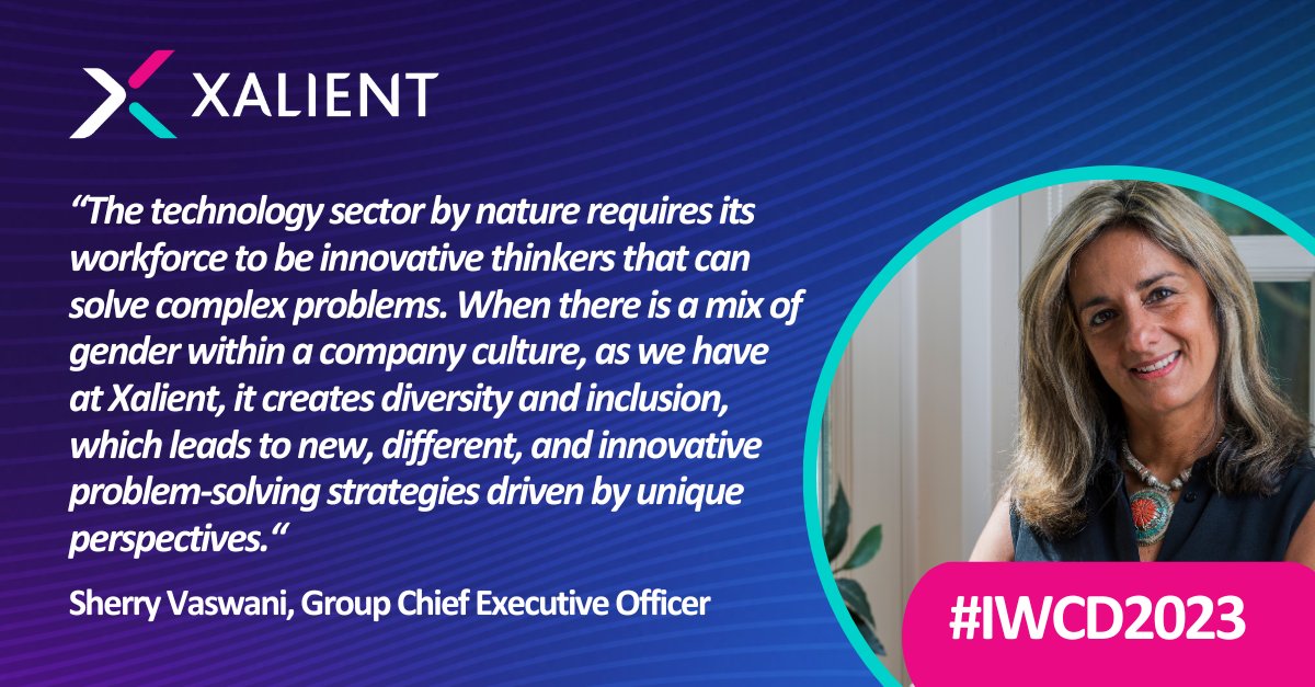 Xalient's tweet photo. 🌟 Celebrating International Women in Cyber Day! 🙌 At Xalient, we're proud of our 27% female representation, nearly double the industry average. Let's champion women in tech and advance diversity in our industry. #WomenInCyber #WomenInTech #Xalient #IWCD2023 https://t.co/nAKRIPfHfA