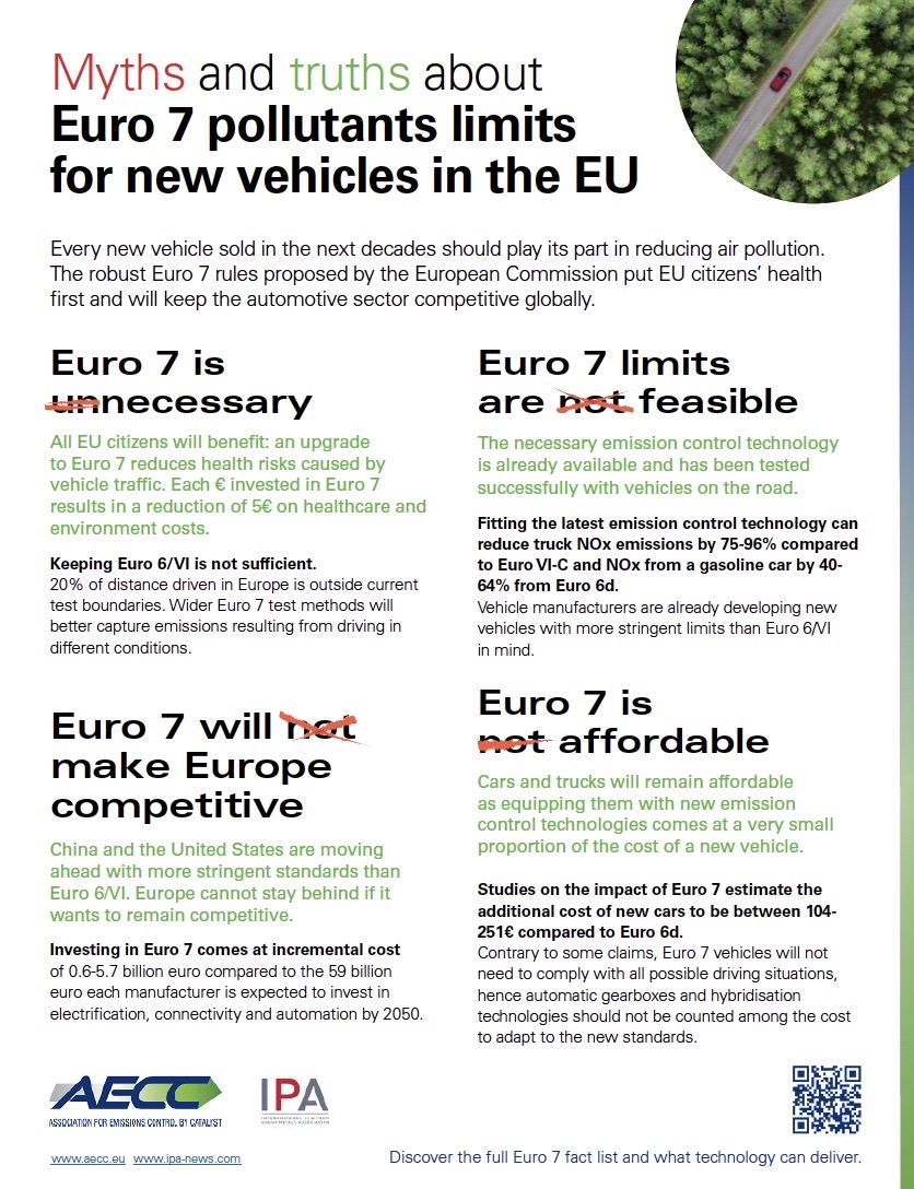 AECC_eu's tweet image. New publication from @AECC_eu and @IPA_1987 addressing several misunderstandings about the proposed #Euro7 emission standards
aecc.eu/euro-7-factshe…

Europe needs robust Euro 7 legislation to put citizens’ #health first