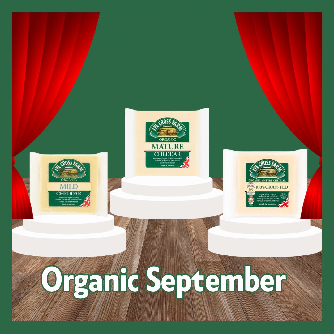 Organic September is here!🧀

Why not try our selection of award-winning Organic Cheddar🏅

#organicseptember #awardwinning #cheddarcheese