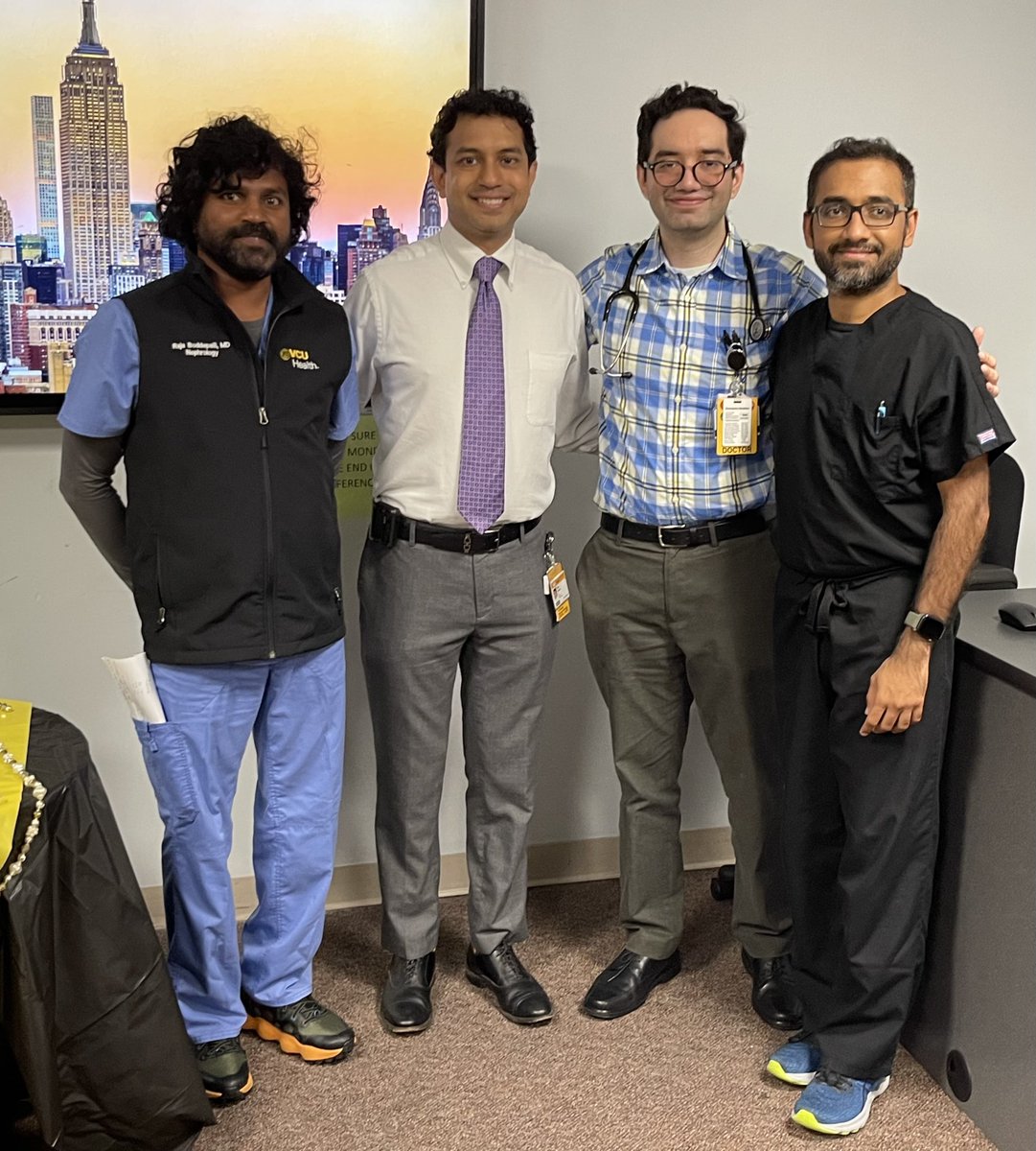 NirajRKothari's tweet photo. Goodbyes are hard. Full of gratitude to all @VCU_Nephrology for five wonderful years. Especially thankful to Dr. V @kidneywars for her guidance during our co-directorship of the Renal Course. 

Excited for the next chapter to begin @ISMMSKidney @DOMSinaiNYC @IcahnMountSinai! https://t.co/oNiPD3uF5C