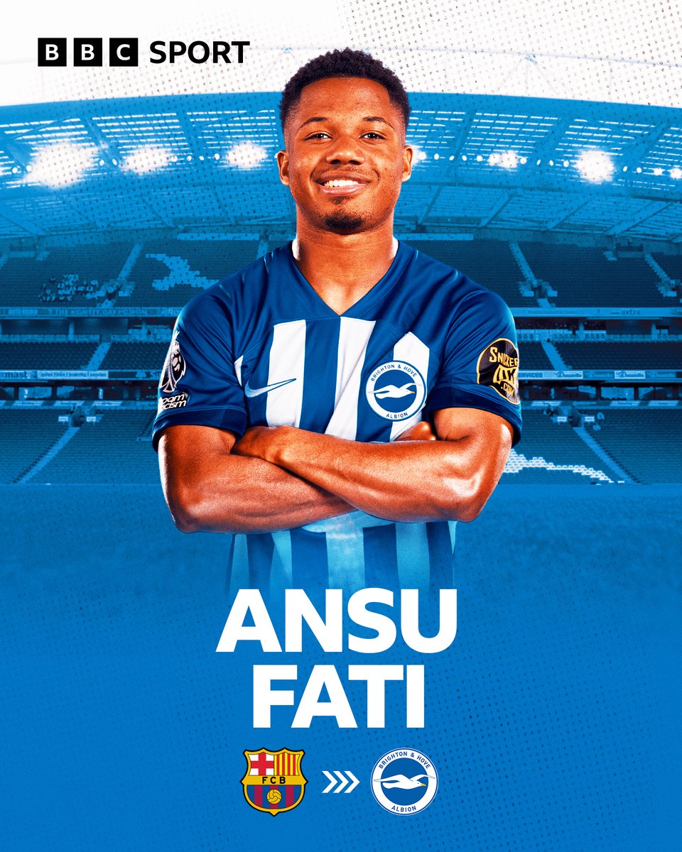 BBCSport's tweet photo. WHAT A MOVE! 🤩

Brighton have signed Ansu Fati on loan for the season! 🤝 https://t.co/h2D2sALmHl