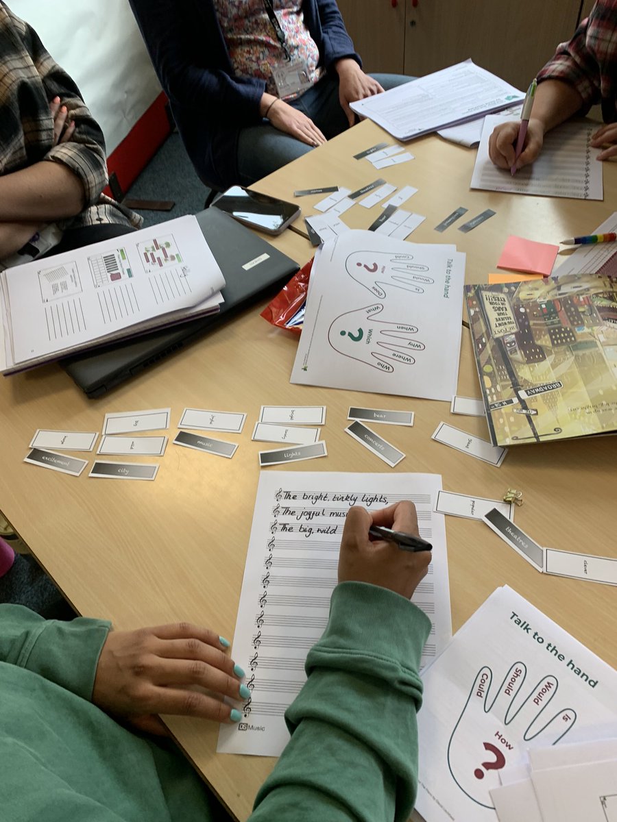 LiteracyPippa's tweet photo. Embedded spelling that becomes grammar; piano 🎹 key noun phrases and instant publishing: all in a morning’s work exploring the #TeachThroughaText approach at #Icknield infants @hertscc @theliteracytree https://t.co/aompNDcxii