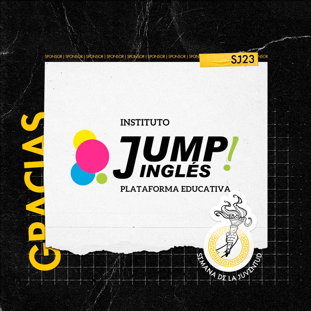 Es un honor y un placer darles la bienvenida al instituto de ingles "JUMP" en esta nueva edición de la Semana de la Juventud. 
¡Estamos emocionados por compartir esta experiencia juntos! (Ig: @jumpingles)