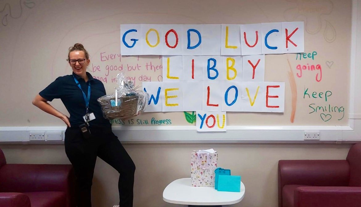 Good luck to HCA Libby who leaves Orchard house , we will welcome her back as Registered Nurse Libby in three years. It’s Luis turn next week. Good luck Luis and Libby from all the staff and patients <a href="/AndyW606/">Andy W</a> @GovJsyHCS <a href="/Libby31341677/">Libby</a> <a href="/DrHazMcW/">Dr Hazel McWhinnie</a> <a href="/P2296Pereira/">Counsellor-LP</a>