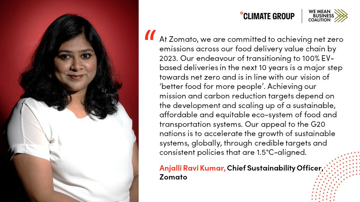 ClimateGroup's tweet photo. This week, 15 major Indian &amp; global businesses released a set of policy asks on energy, climate &amp; sustainability for the upcoming .@g20org to strongly consider.

Here's what business leaders of some of the companies had to say: https://t.co/tablogkqXA