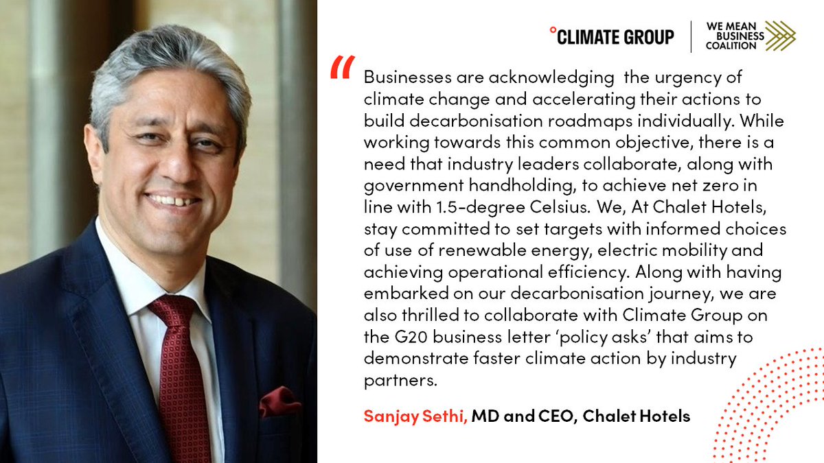 This week, 15 major Indian &amp; global businesses released a set of policy asks on energy, climate &amp; sustainability for the upcoming .<a href="/g20org/">G20 South Africa</a> to strongly consider.

Here's what business leaders of some of the companies had to say: