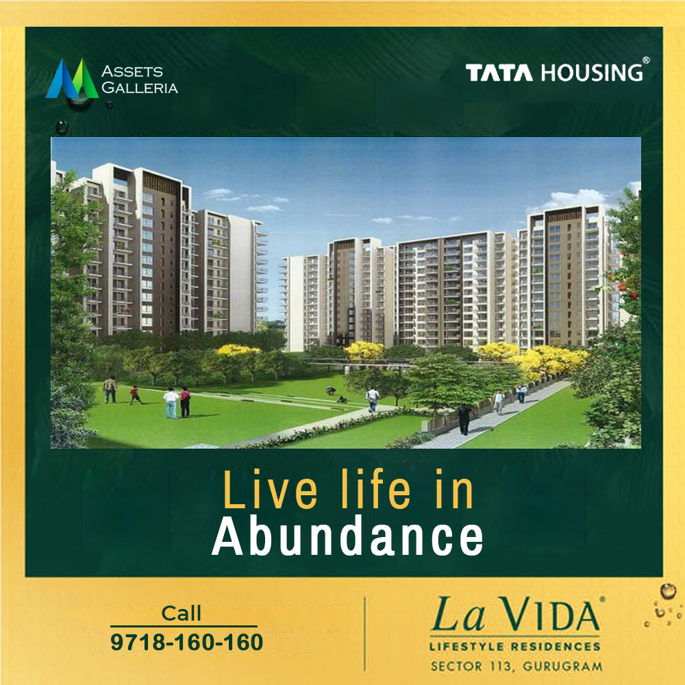 #TataHousing #LaVIDA: Buy #2BHK & #3BHK #LuxuryApartments

#Gurgaon Sector 113 #DwarkaExpressWay

Book Now: 9718160160 #AssetsGalleria

#TataLaVida is one of the #bestresidentialproject to live in, With great #transportationconnectivity & #impeccable #modernamenities.
