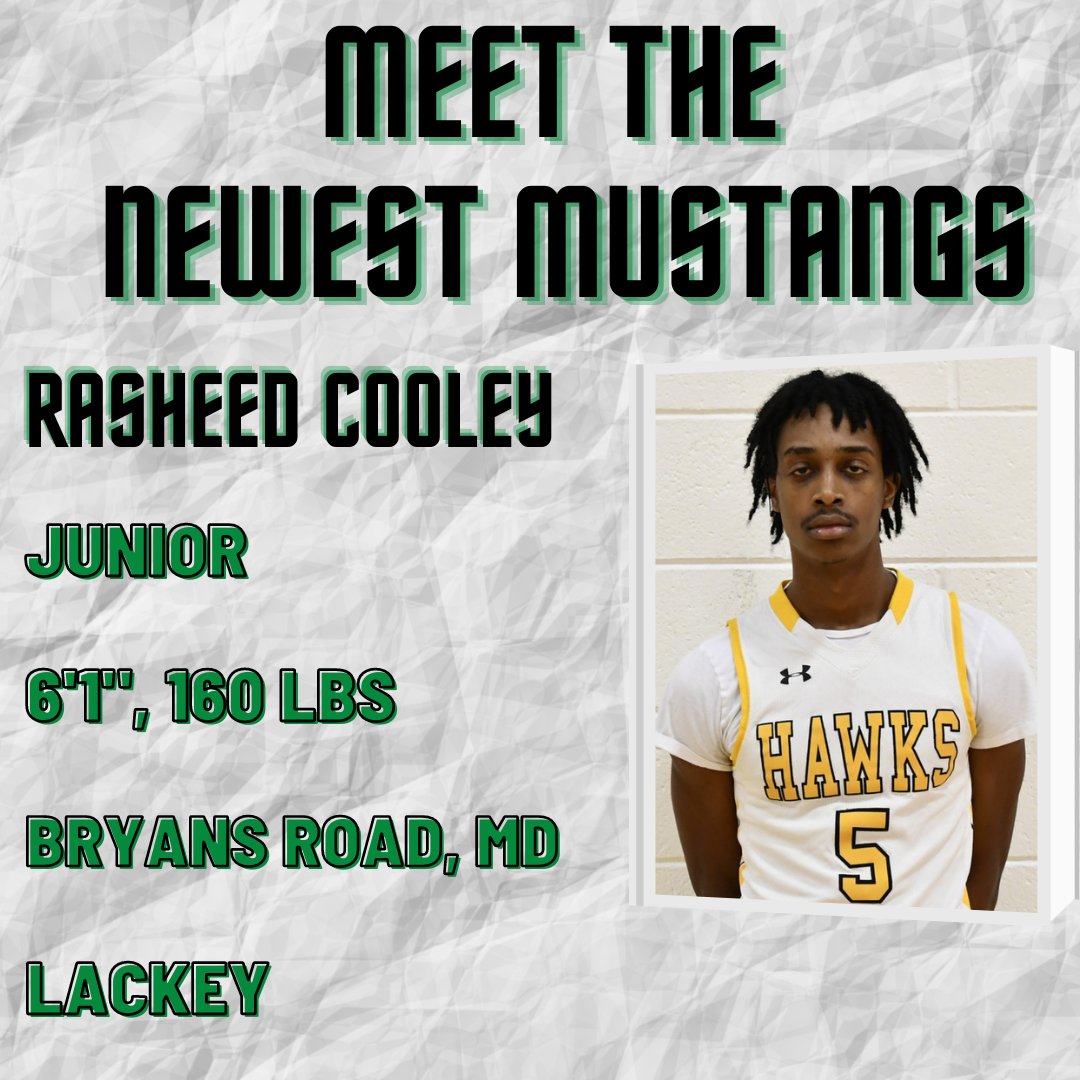 Last but not least, our final newcomer is transfer guard Rasheed Cooley! Coming to us from the College of Southern Maryland, Rasheed was Maryland JUCO's leading scorer last season as well as a First Team All-State and All-Region honoree!
