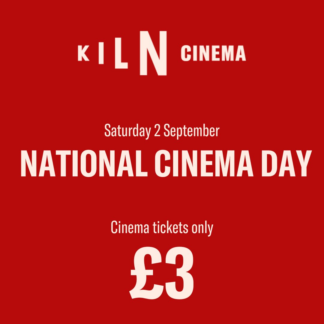 Tomorrow's #NationalCinemaDay, which means all cinema tickets for Kiln Cinema are just £3 🍿 🎥 See L'Immensita (Directed by Emanuele Crialese) or Tokyo Story (Directed by Yasujirō Ozu): bit.ly/TWT_KC