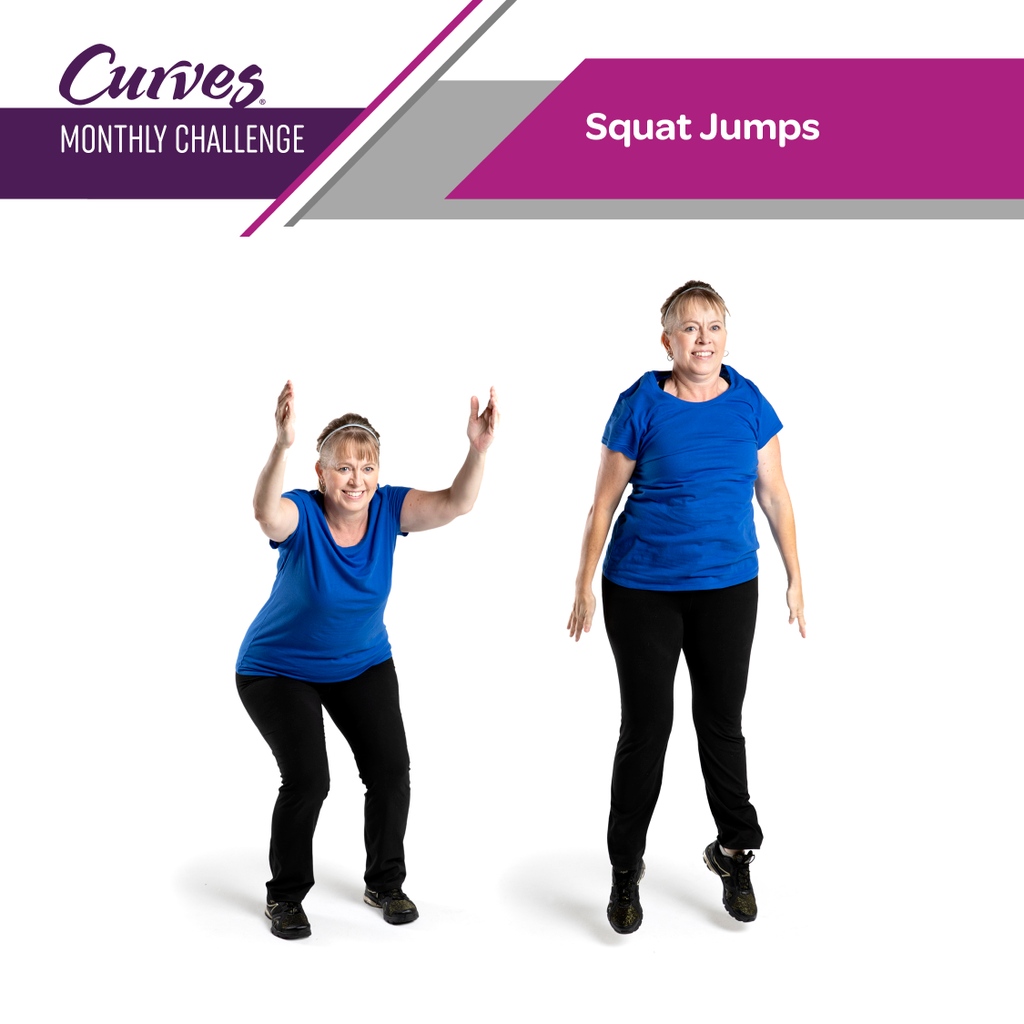 Curves's tweet image. IT’S TIME FOR THE CURVES MONTHLY FITNESS CHALLENGE FOR SEPTEMBER – SQUAT JUMPS!

curves.com/monthly-challe…

#CurvesStrong #MonthlyChallenge #FitnessChallenge