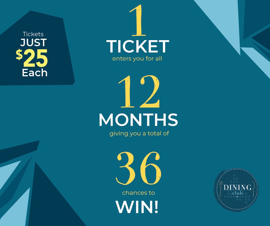 Dining Club NL is LIVE and the prizes are tastier than ever 😀 Tickets are just $25! By purchasing a ticket, you are supporting youth who come to Choices for Youth for support. It's a win/win! 🎉 Treat your taste buds today 👉 diningclubnl.com #JoinTheClub #DCNL